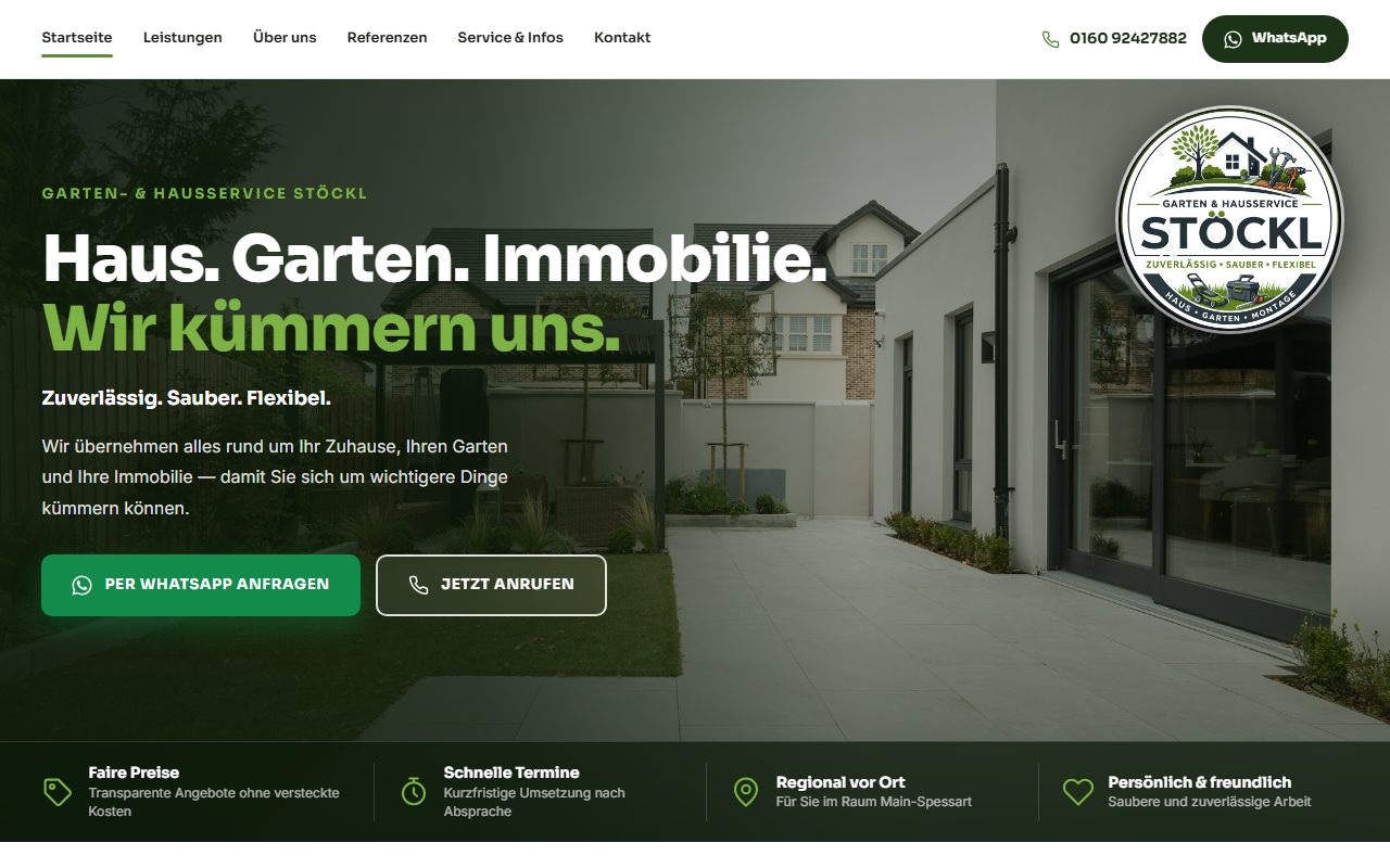 Screenshot der Website objektservice-stoeckl.de